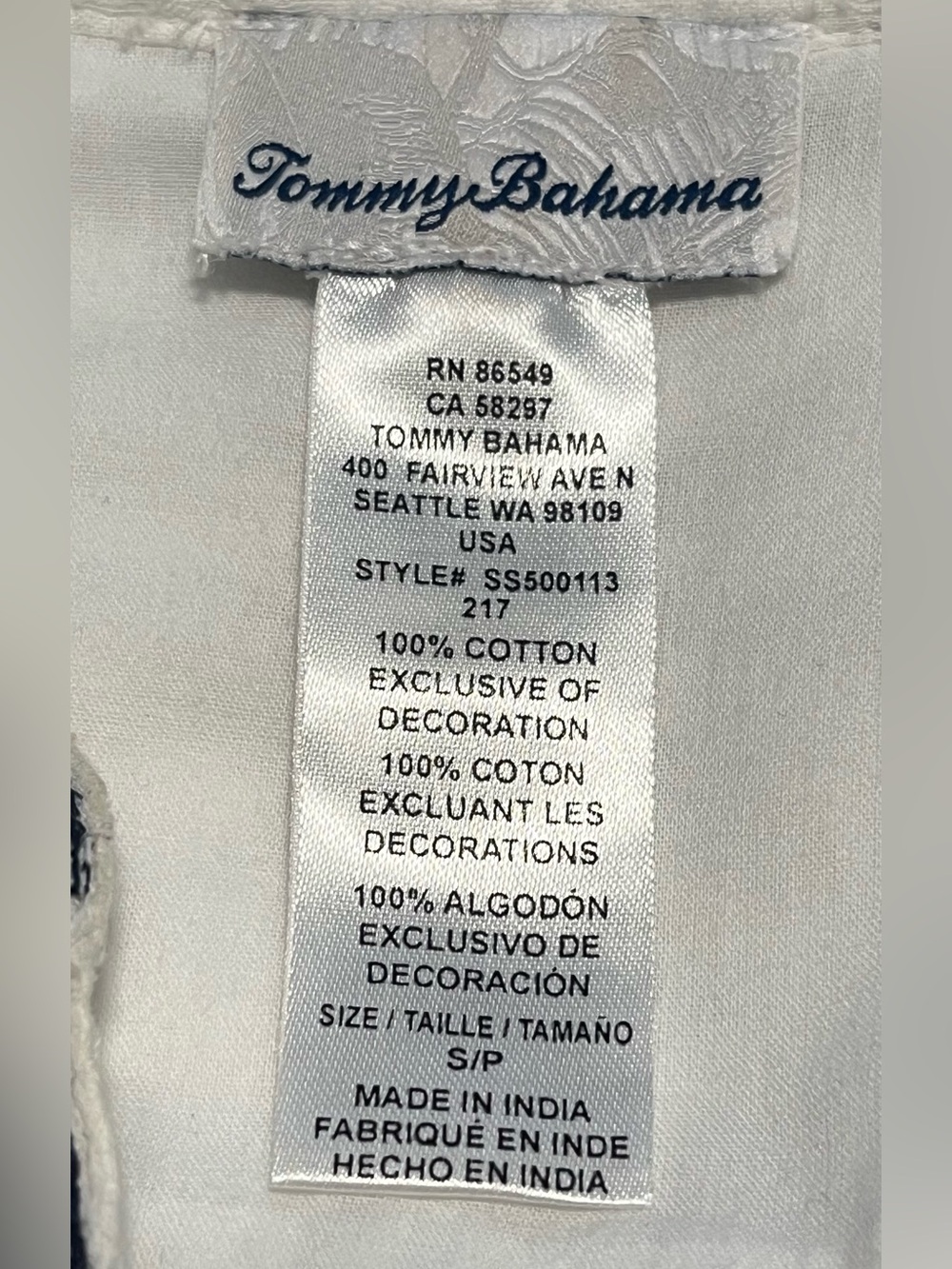Tommy Bahama Women’s Embroidered White /Navy Tiered Cotton Mini Dress Size S/P - Picture 8 of 13